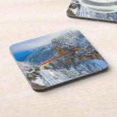 IJs en sneeuw | Bernina Express, Zwitserland Bier Onderzetter (Linkerzijde)