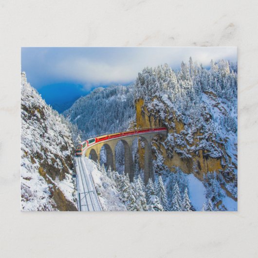 IJs en sneeuw | Bernina Express, Zwitserland Briefkaart (Voorkant)