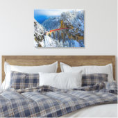 IJs en sneeuw | Bernina Express, Zwitserland Canvas Afdruk (Insitu (Slaapkamer))