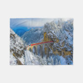 IJs en sneeuw | Bernina Express, Zwitserland Fleece Deken (Voorkant (Horizontaal))