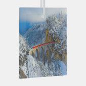 IJs en sneeuw | Bernina Express, Zwitserland Glas Ornament (Voorkant Rechts)