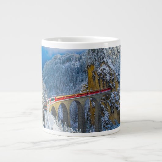 IJs en sneeuw | Bernina Express, Zwitserland Grote Koffiekop (Voorkant)