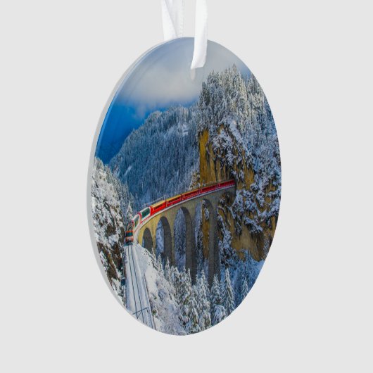 IJs en sneeuw | Bernina Express, Zwitserland Ornament (voorkant)