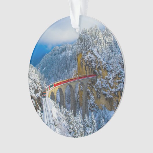IJs en sneeuw | Bernina Express, Zwitserland Ornament (voorkant)