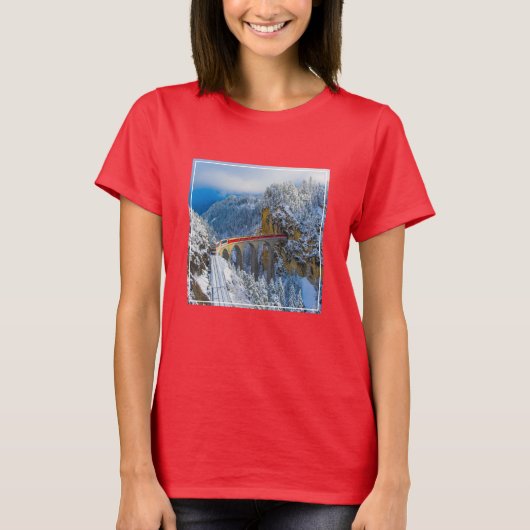 IJs en sneeuw | Bernina Express, Zwitserland T-shirt (Voorkant)