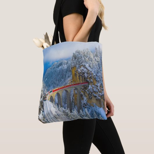 IJs en sneeuw | Bernina Express, Zwitserland Tote Bag (Dichtbij)