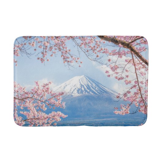 IJs en sneeuw | Cherry Blossom Mt. Fuji Japan Badmat (Voorkant)