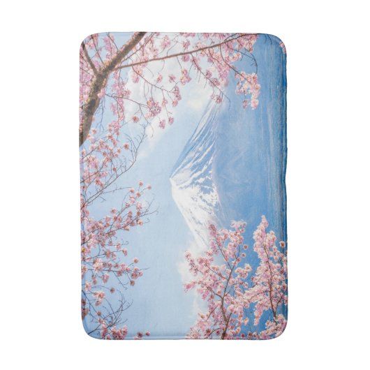IJs en sneeuw | Cherry Blossom Mt. Fuji Japan Badmat (Voorkant Verticaal)