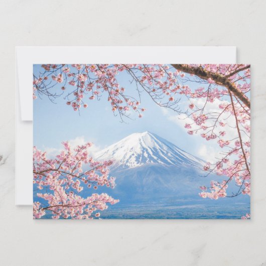 IJs en sneeuw | Cherry Blossom Mt. Fuji Japan Bedankkaart (Voorkant)