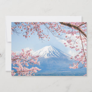IJs en sneeuw   Cherry Blossom Mt. Fuji Japan Bedankkaart