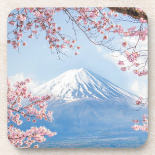 IJs en sneeuw   Cherry Blossom Mt. Fuji Japan Bier Onderzetter