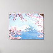 IJs en sneeuw | Cherry Blossom Mt. Fuji Japan Canvas Afdruk (Voorkant)