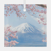 IJs en sneeuw | Cherry Blossom Mt. Fuji Japan Glas Ornament (Voorkant)