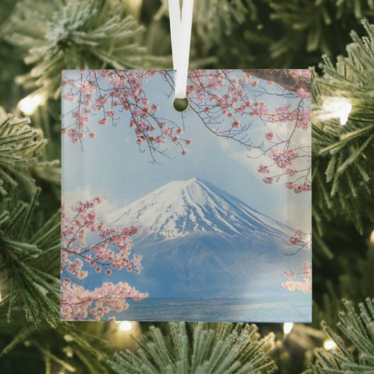 IJs en sneeuw | Cherry Blossom Mt. Fuji Japan Glas Ornament (Insitu)