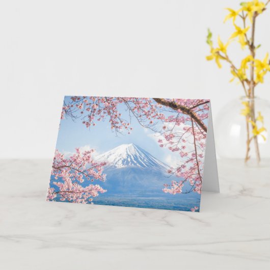 IJs en sneeuw | Cherry Blossom Mt. Fuji Japan Kaart (Gele Bloem)