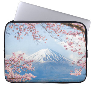 IJs en sneeuw Cherry Blossom Mt. Fuji Japan Laptop Sleeve