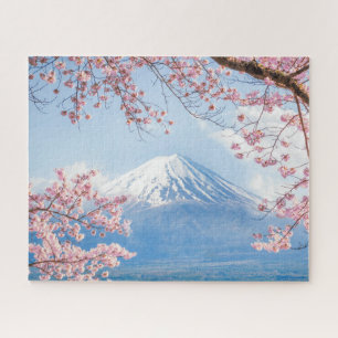 IJs en sneeuw Cherry Blossom Mt. Fuji Japan Legpuzzel