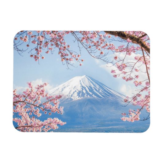 IJs en sneeuw | Cherry Blossom Mt. Fuji Japan Magneet (Horizontaal)