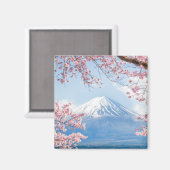 IJs en sneeuw | Cherry Blossom Mt. Fuji Japan Magneet (Voorkant / Achterkant)