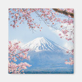IJs en sneeuw | Cherry Blossom Mt. Fuji Japan Magneet (Voorkant)