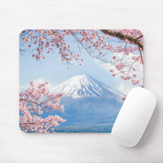 IJs en sneeuw | Cherry Blossom Mt. Fuji Japan Muismat (Met muis)