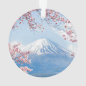 IJs en sneeuw | Cherry Blossom Mt. Fuji Japan Ornament (achterkant)