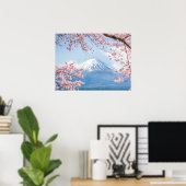 IJs en sneeuw | Cherry Blossom Mt. Fuji Japan Poster (Thuiskantoor)