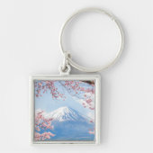 IJs en sneeuw | Cherry Blossom Mt. Fuji Japan Sleutelhanger (Voorkant)