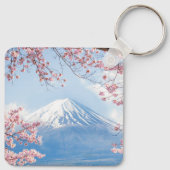 IJs en sneeuw | Cherry Blossom Mt. Fuji Japan Sleutelhanger (Achterkant)