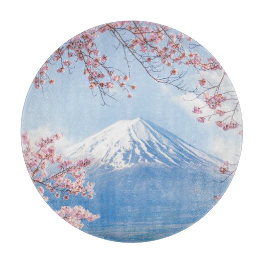 IJs en sneeuw | Cherry Blossom Mt. Fuji Japan Snijplank (Voorkant)