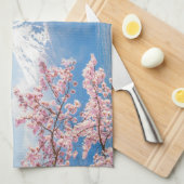 IJs en sneeuw | Cherry Blossom Mt. Fuji Japan Theedoek (Quarter Fold)
