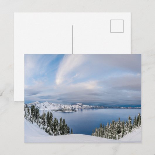 IJs en sneeuw | Crater Lake Oregon Briefkaart (Voorkant / Achterkant)