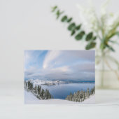 IJs en sneeuw | Crater Lake Oregon Briefkaart (Staand voorkant)