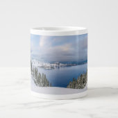 IJs en sneeuw | Crater Lake Oregon Grote Koffiekop (Voorkant)