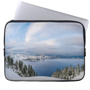 IJs en sneeuw Crater Lake Oregon Laptop Sleeve