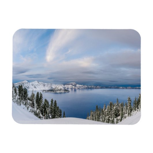 IJs en sneeuw | Crater Lake Oregon Magneet (Horizontaal)