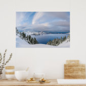 IJs en sneeuw | Crater Lake Oregon Poster (Keuken)