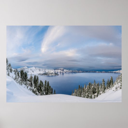 IJs en sneeuw | Crater Lake Oregon Poster (Voorkant)