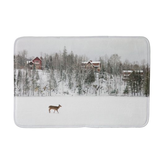 IJs en sneeuw | Deer in Snow Quebec, Canada Badmat (Voorkant)
