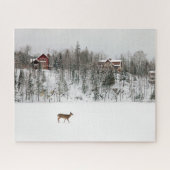 IJs en sneeuw | Deer in Snow Quebec, Canada Legpuzzel (Horizontaal)