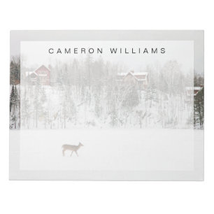 IJs en sneeuw Deer in Snow Quebec, Canada Notitieblok