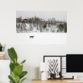 IJs en sneeuw | Deer in Snow Quebec, Canada Poster (Thuiskantoor)