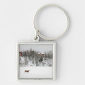 IJs en sneeuw | Deer in Snow Quebec, Canada Sleutelhanger (Voorkant)
