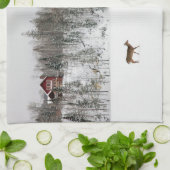 IJs en sneeuw | Deer in Snow Quebec, Canada Theedoek (Gevouwen)