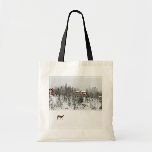 IJs en sneeuw | Deer in Snow Quebec, Canada Tote Bag (Voorkant)