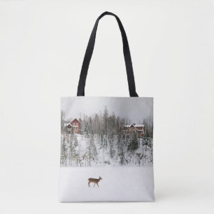 IJs en sneeuw Deer in Snow Quebec, Canada Tote Bag