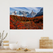 IJs en sneeuw | El Chalten, Argentinië Patagonia Poster (Keuken)