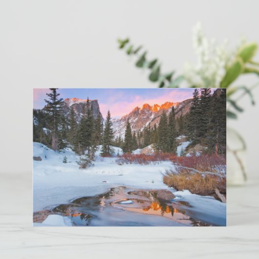 IJs en sneeuw | Estes Park, Colorado Bedankkaart (Staand voorkant)