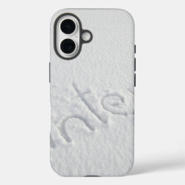 IJs en sneeuw getextureerd iPhone 16 Hoesje