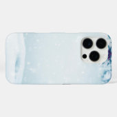 IJs en sneeuw getextureerd Case-Mate iPhone Case (Achterkant (horizontaal))